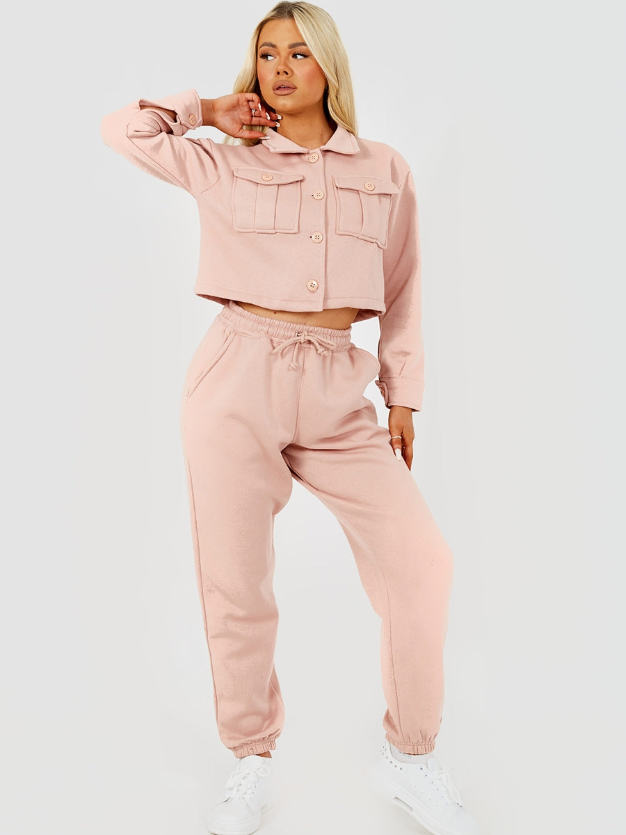 Utility Button Top & Jogger Co-ord
