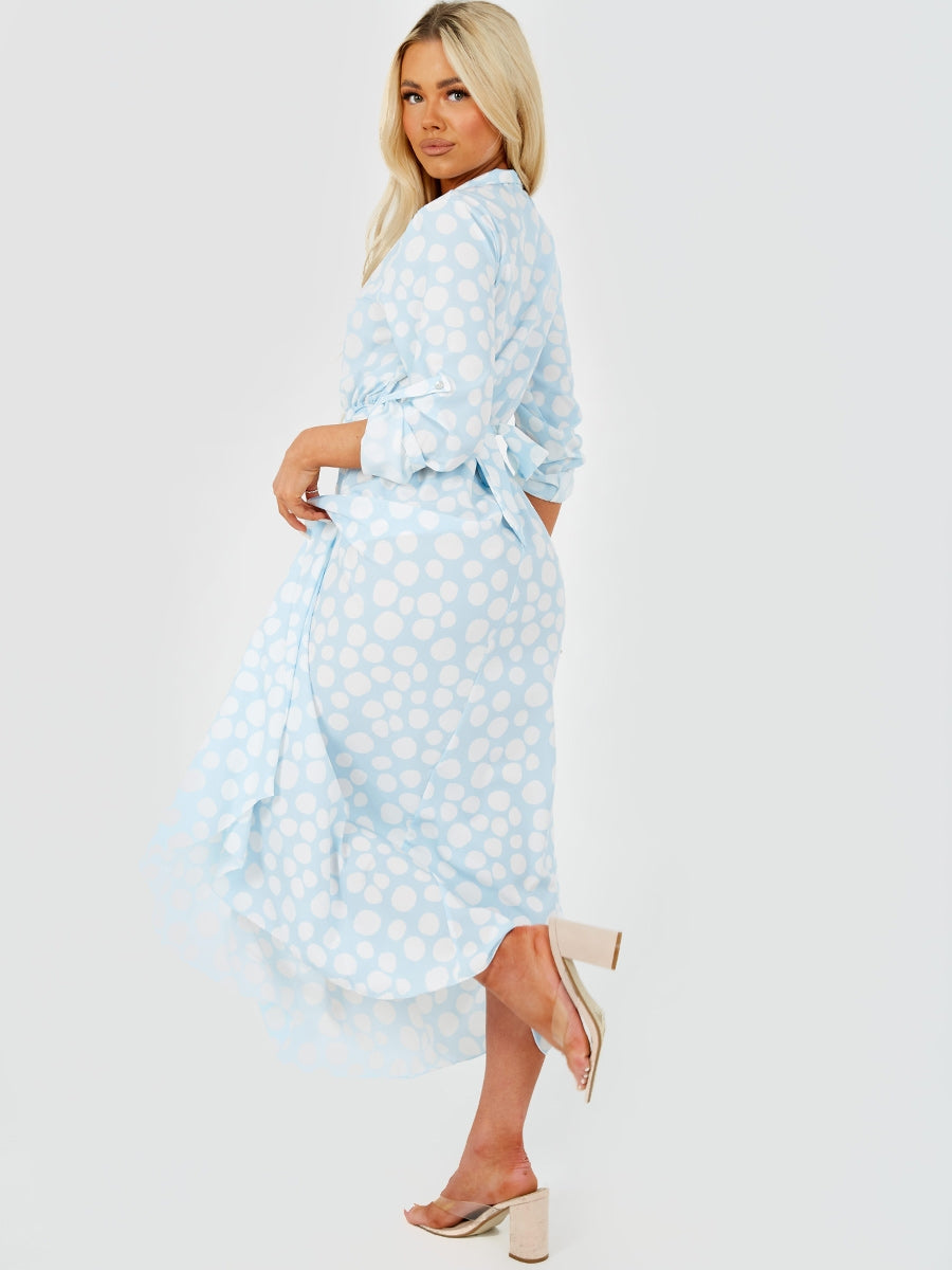 Chain Detail Circle Print Maxi Dress