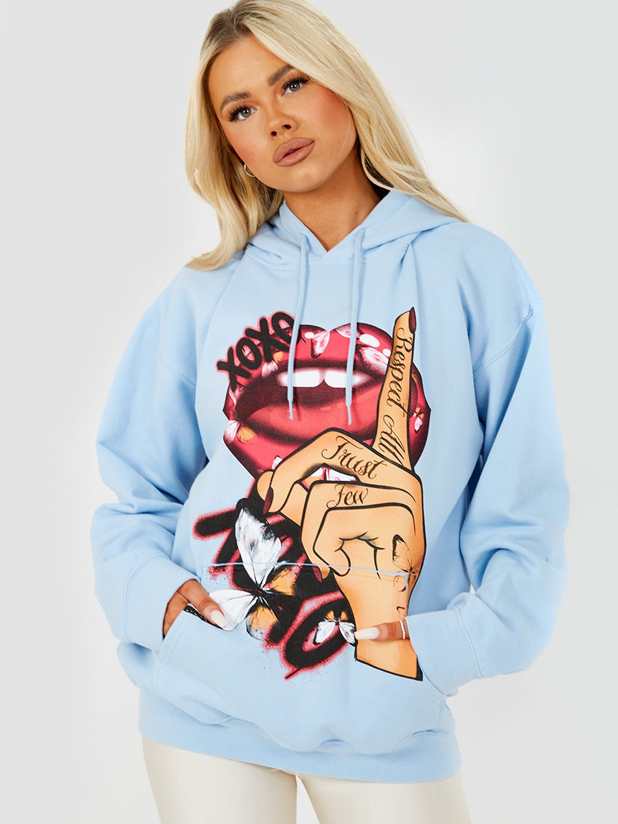 Respect All Graphic Fleeced Hoodie