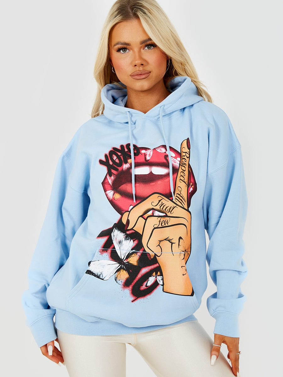 Respect All Graphic Fleeced Hoodie