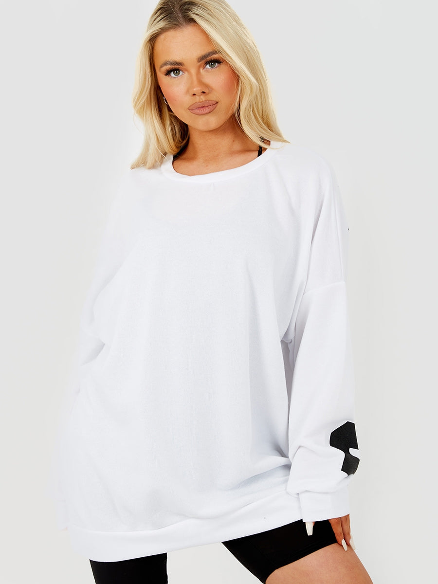 Buffalo Print Oversized Sweatshirt