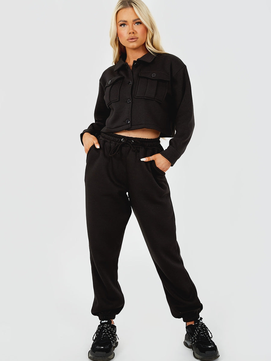 Utility Button Top & Jogger Co-ord
