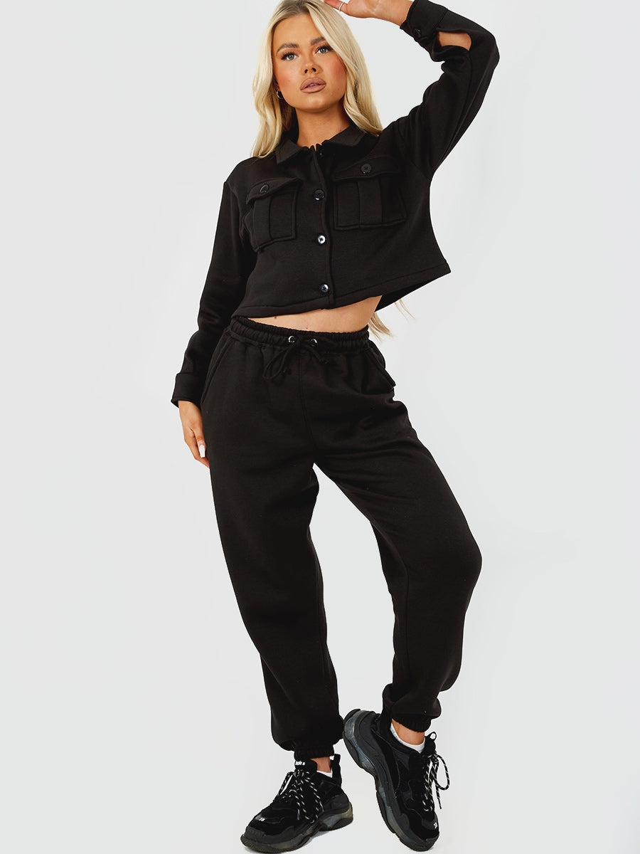 Utility Button Top & Jogger Co-ord