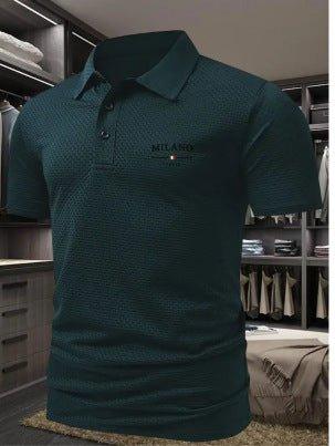 Men's Short Sleeve Polo Shirt with Printed Design, Loose Fit in Various Colors and Sizes S-6XL