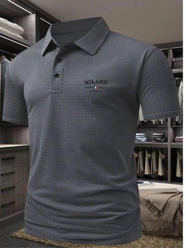 Men's Short Sleeve Polo Shirt with Printed Design, Loose Fit in Various Colors and Sizes S-6XL