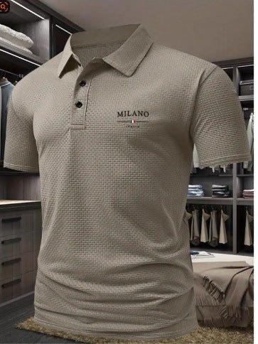 Men's Short Sleeve Polo Shirt with Printed Design, Loose Fit in Various Colors and Sizes S-6XL