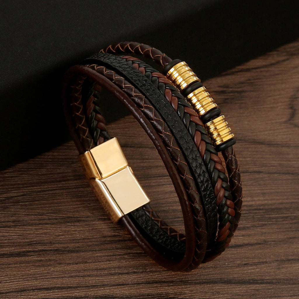 Men’s Woven Leather Bracelet