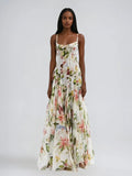 Niran U Neck Floral Maxi Dress