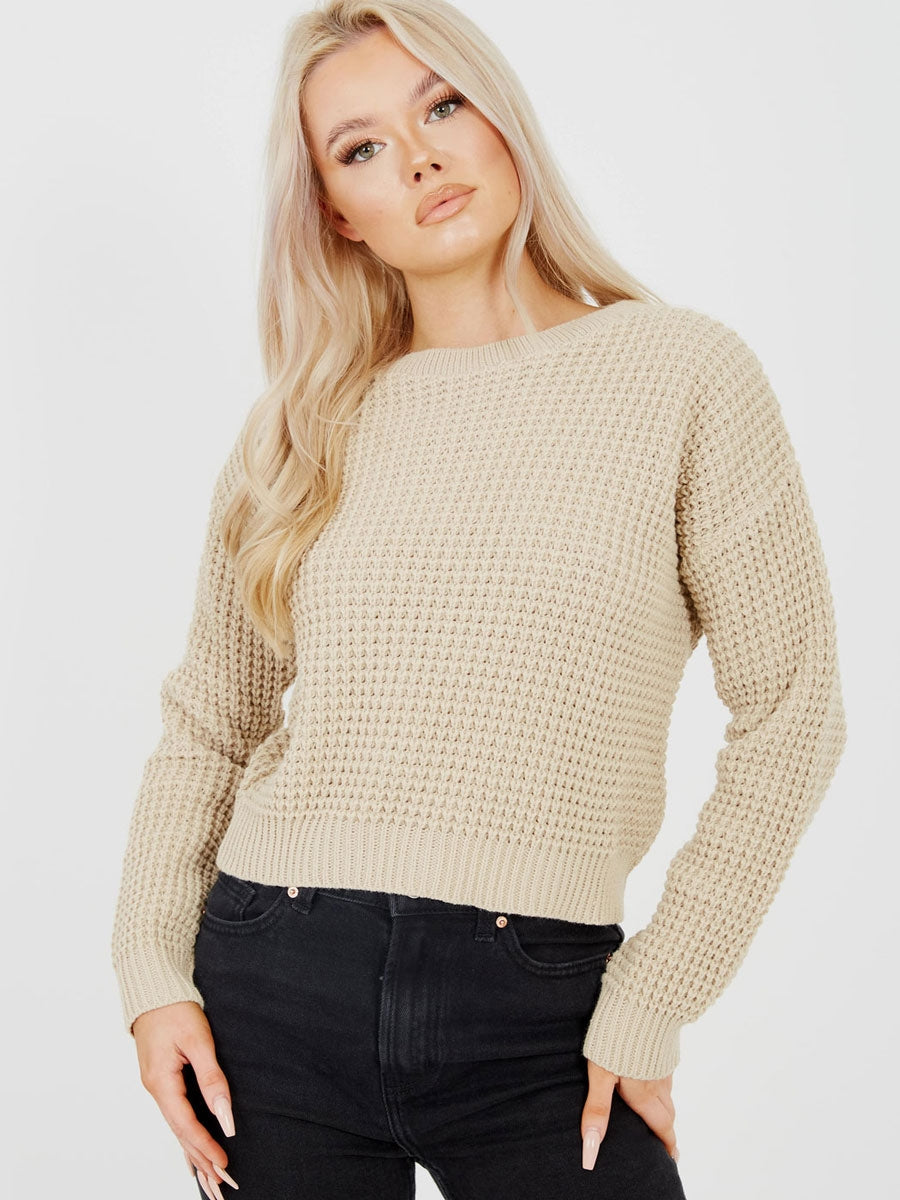 Fisherman Knitted Cropped Jumper