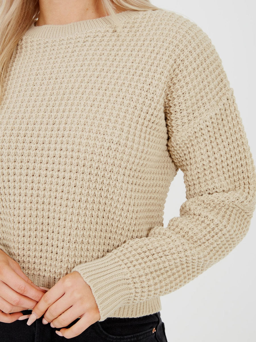 Fisherman Knitted Cropped Jumper