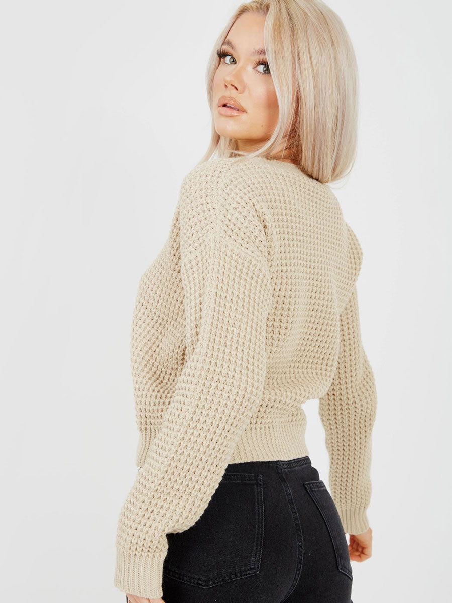 Fisherman Knitted Cropped Jumper
