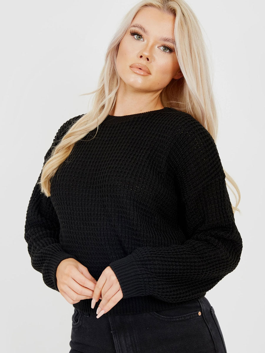 Fisherman Knitted Cropped Jumper
