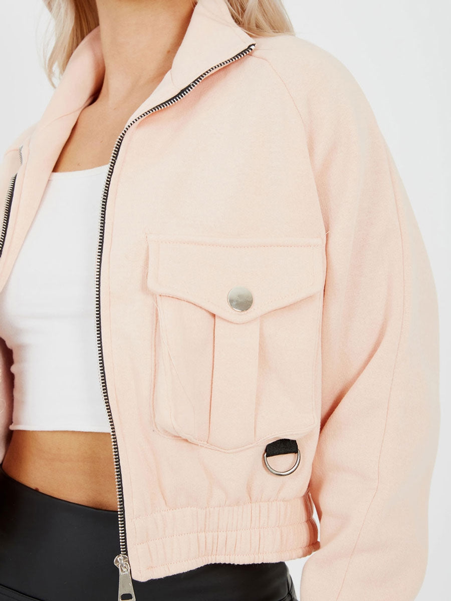 Utility Pocket Thick Cropped Jacket
