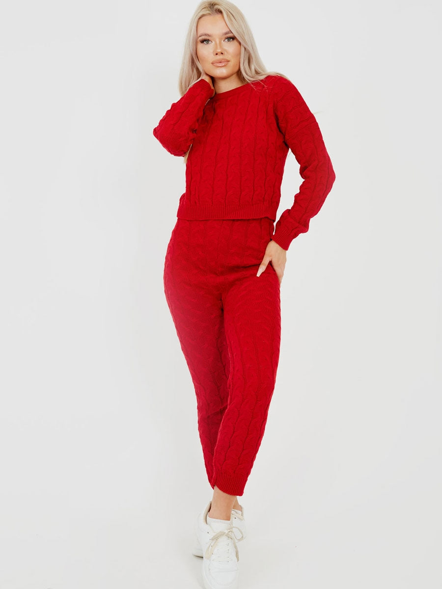 Cable Knit Top & Bottom Co-ord
