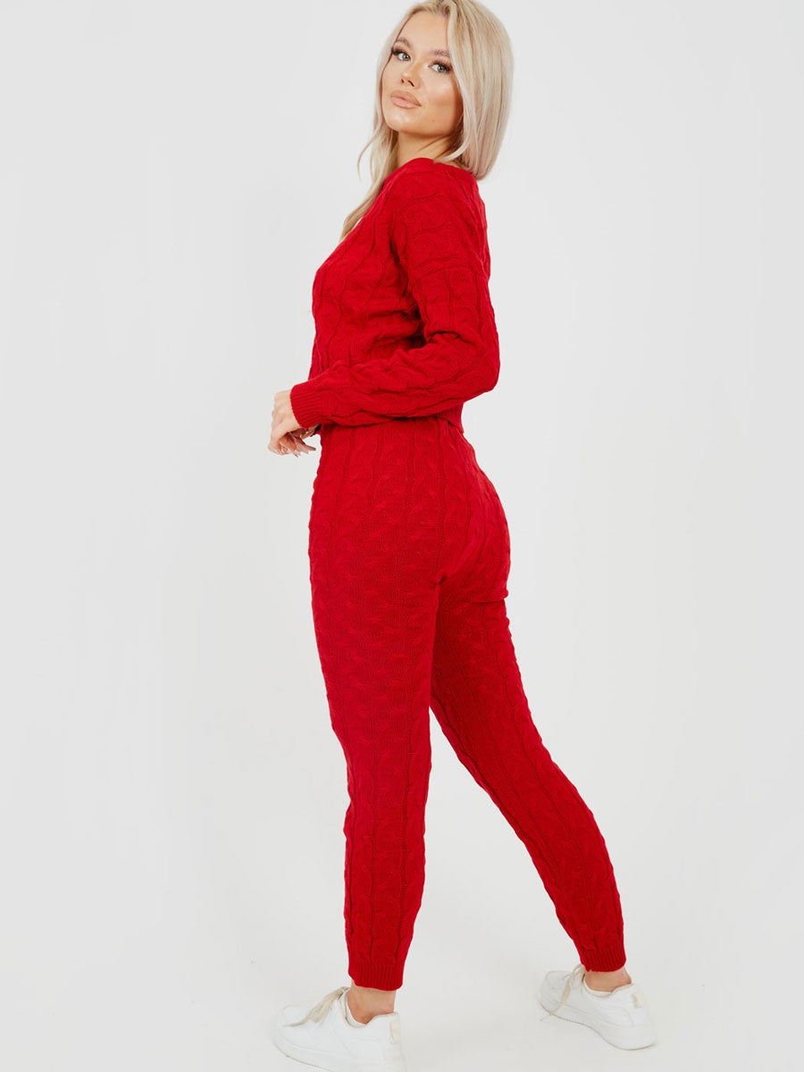 Cable Knit Top & Bottom Co-ord