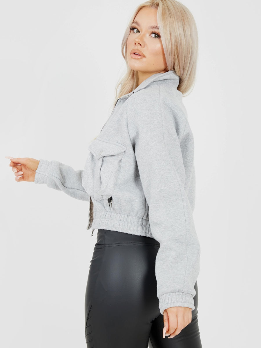 Utility Pocket Thick Cropped Jacket