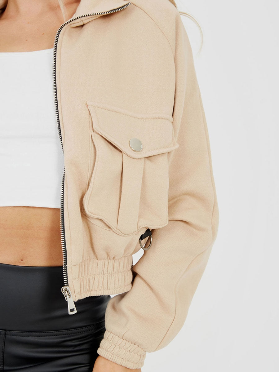 Utility Pocket Thick Cropped Jacket
