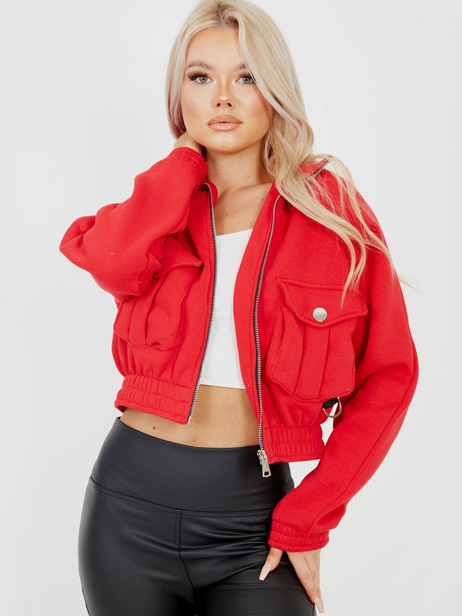 Utility Pocket Thick Cropped Jacket