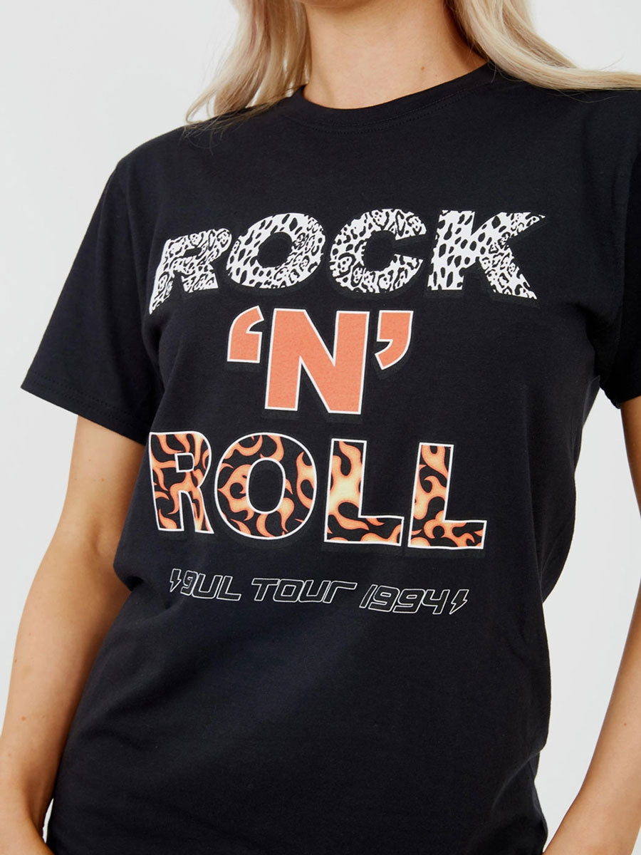 Rock N Roll Graphic Printed T-Shirt