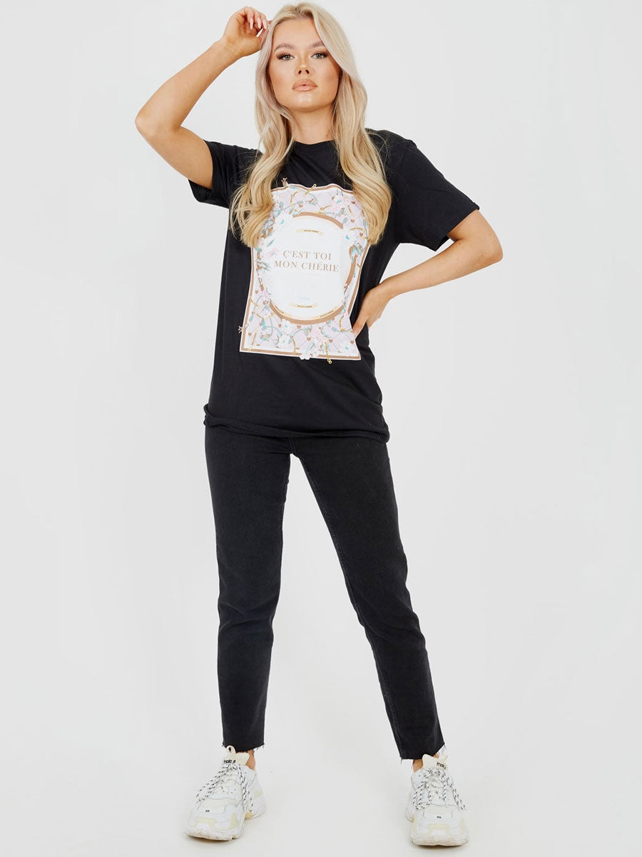C'est Toi Graphic Printed T-Shirt