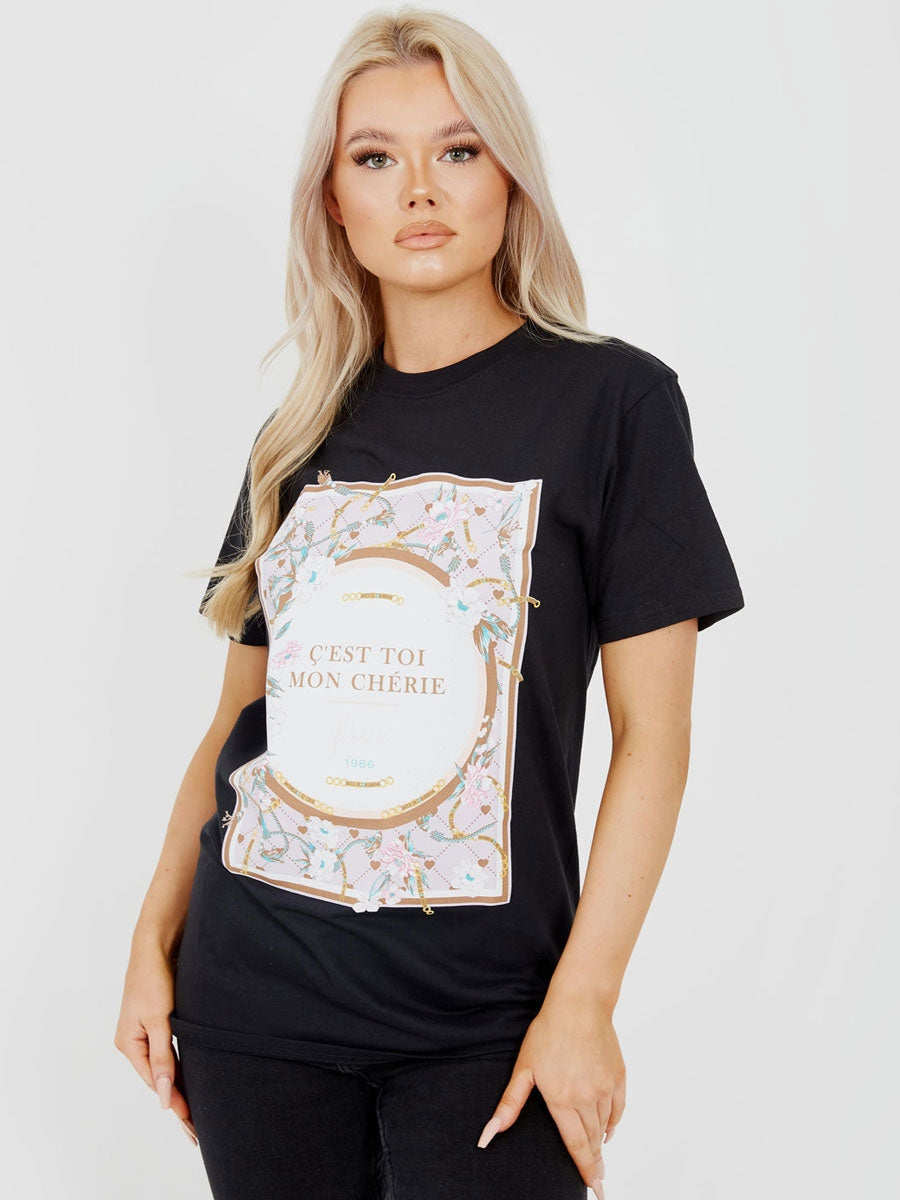 C'est Toi Graphic Printed T-Shirt