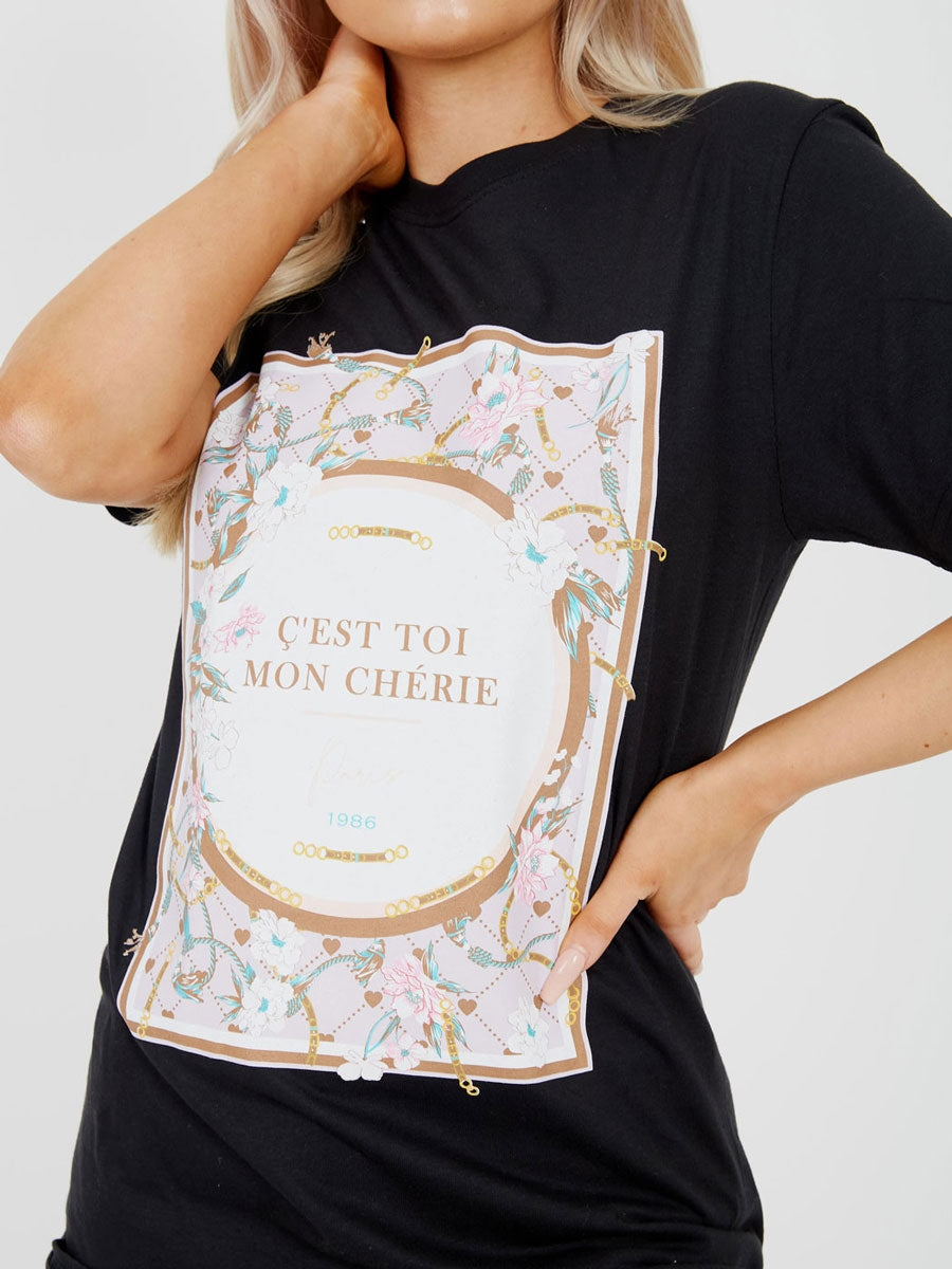 C'est Toi Graphic Printed T-Shirt