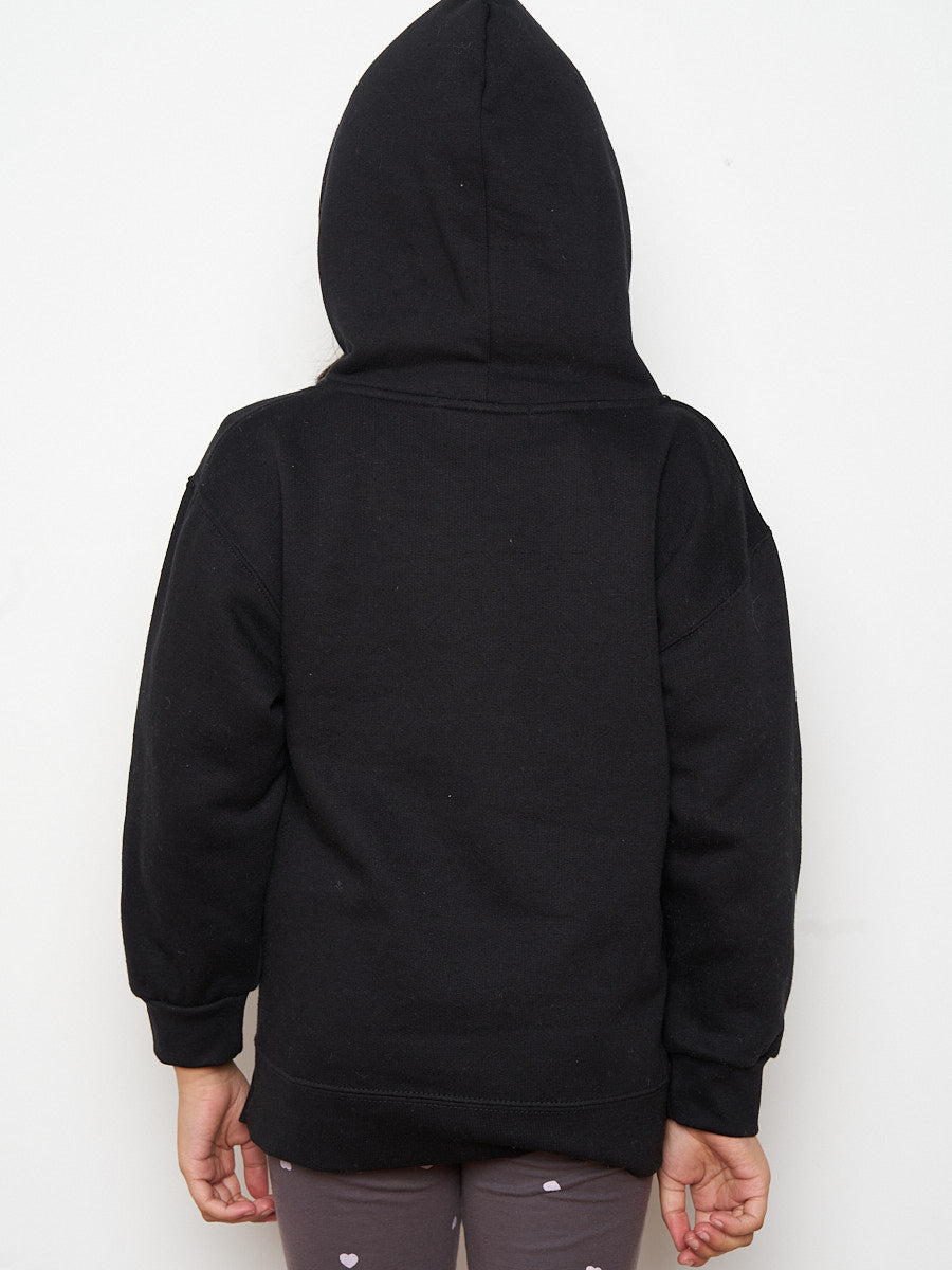 Kids Colour Drip Teddy Graphic Print Hoodie