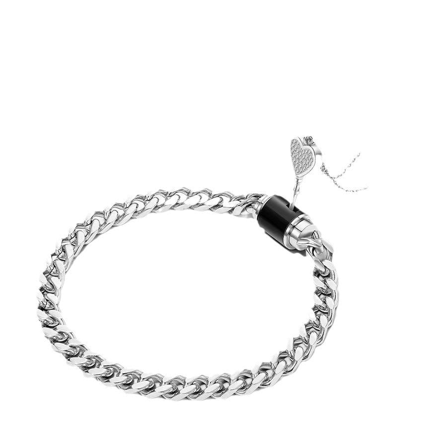 One Lock Love Couple Bracelet & Necklace Set