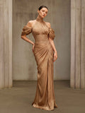 Quorvelis Halterneck Ruched Maxi Dress
