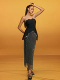 Reggie Rhinestone Bandage Skirt Set