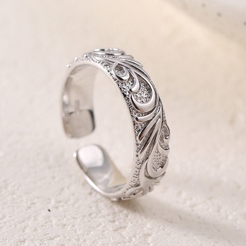 Retro Hip Hop Thai Silver Color Ring