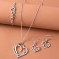 Romantic Crystal Heart Jewelry Set for Women