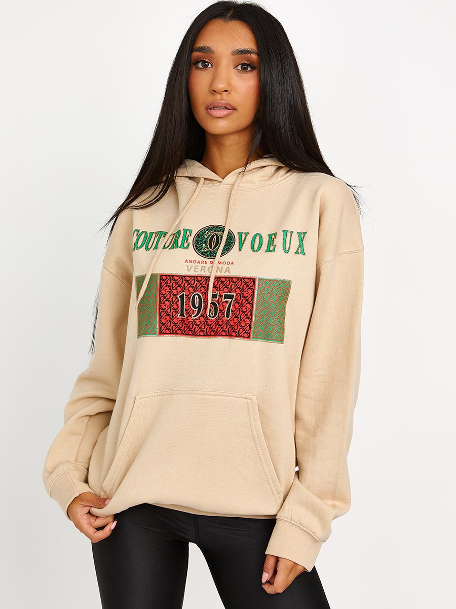 Couture Voeux Graphic Print Hoodie