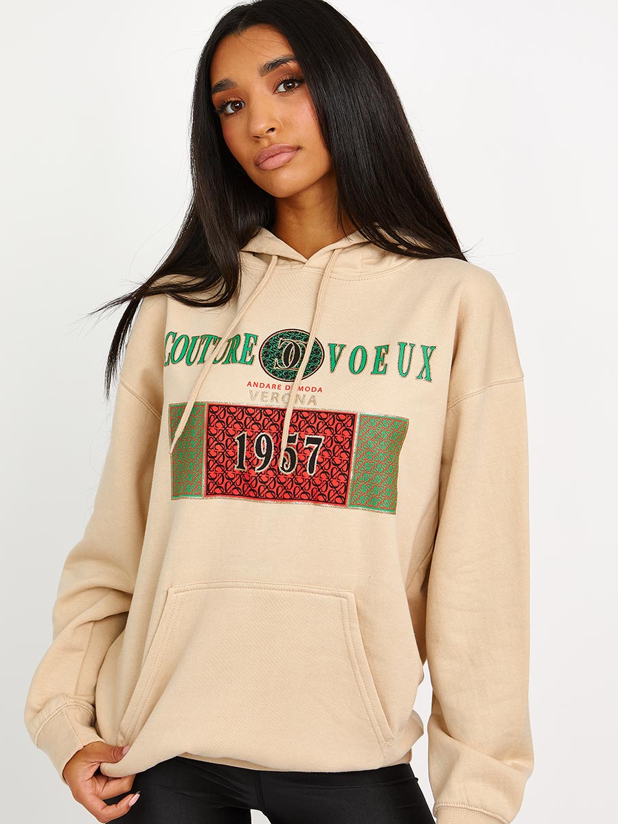 Couture Voeux Graphic Print Hoodie