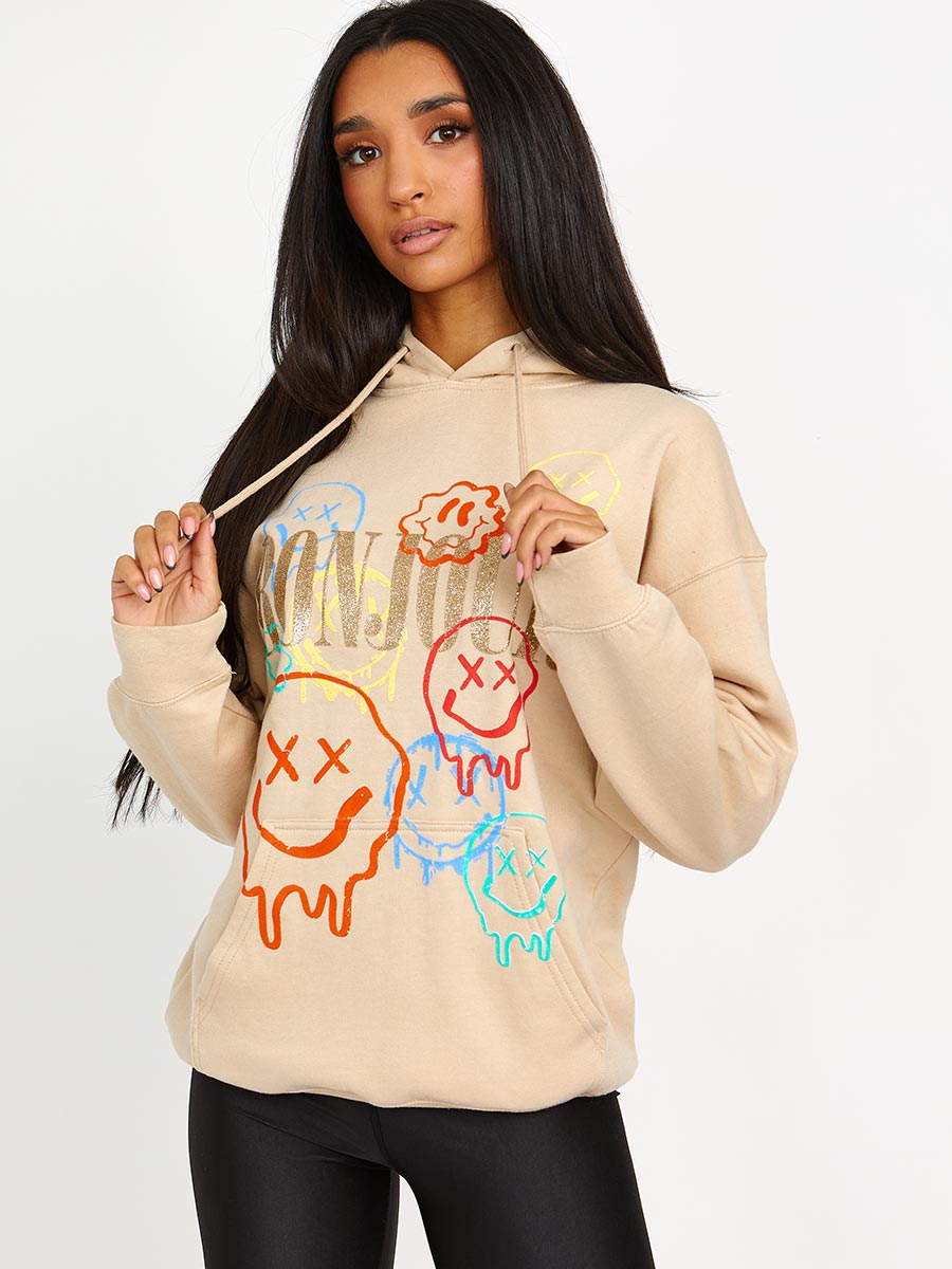 Bonjour Graphic Print Hoodie