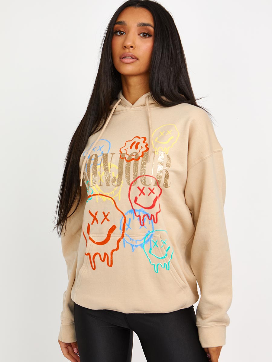 Bonjour Graphic Print Hoodie