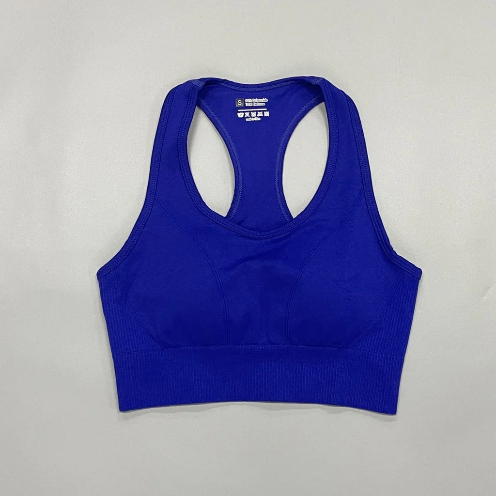 Seamless Sports Bra Set with Peach Hip Trousers – Super Stretch Long Sleeve Yoga Outfit S, M, L
