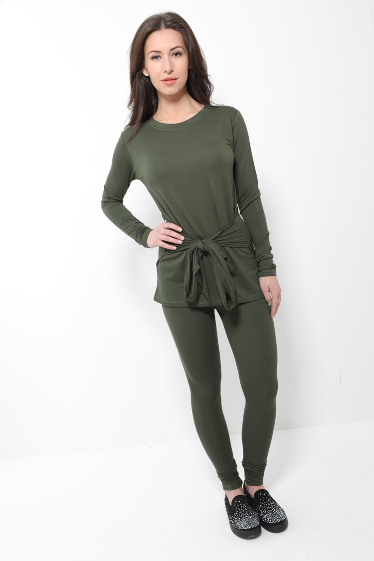 Tie Knot Top And Bottom Loungewear