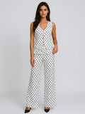 Polka Dot Waistcoat and Wide-Leg Trouser Co-ord
