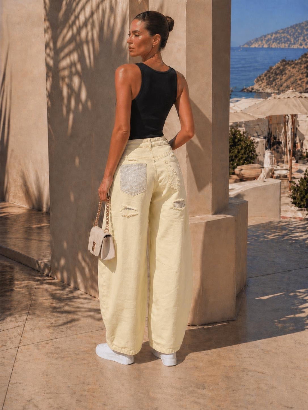 Barrel-Leg Denim Jeans
