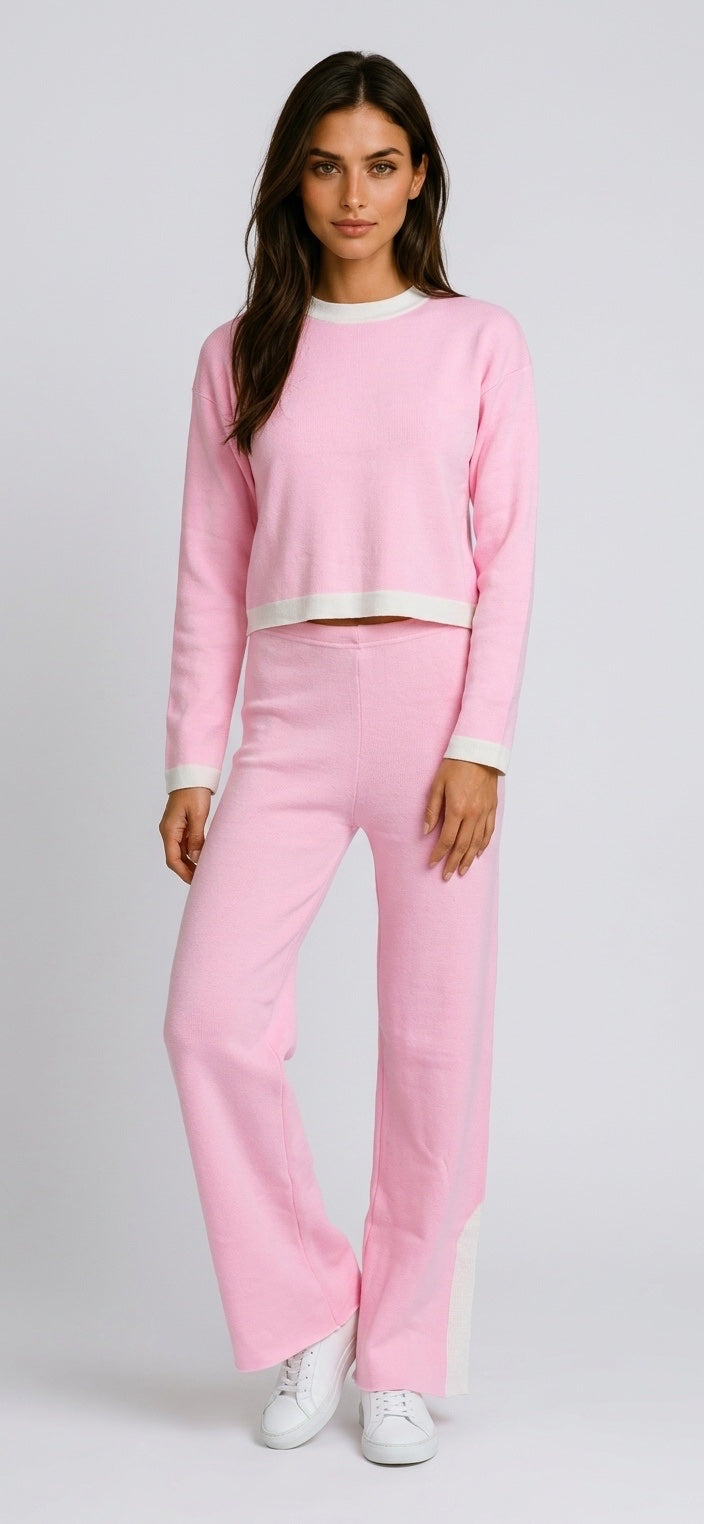 Textured Knit Loungewear Two-Piece Co-ord
