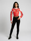 Racing Patch Cropped Statement Jacket