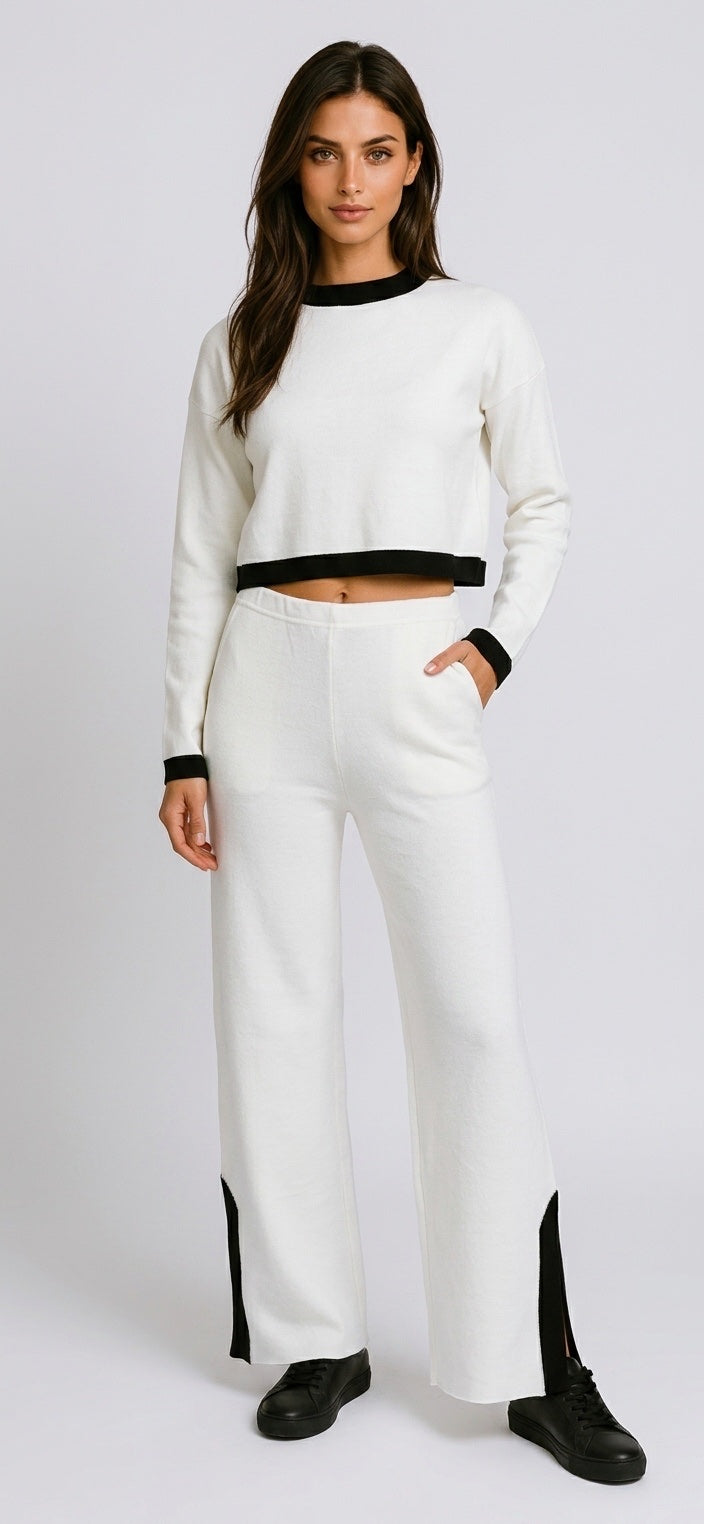 Textured Knit Loungewear Two-Piece Co-ord