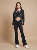 3-Piece Contrast Trim Activewear Set