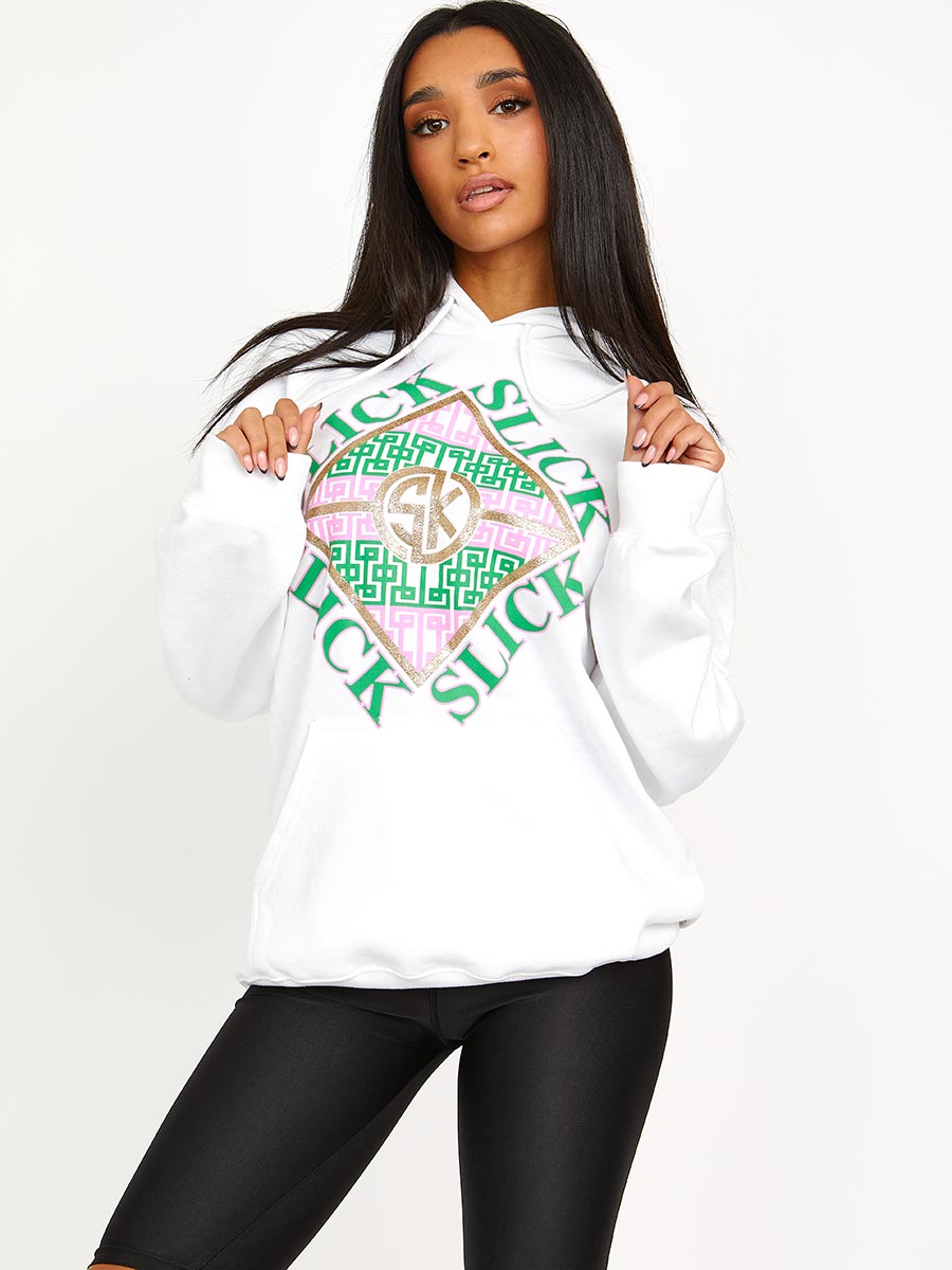 Slick Graphic Print Hoodie