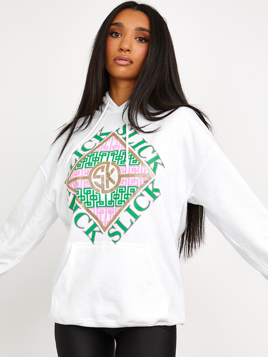 Slick Graphic Print Hoodie