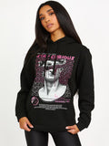 Stay Curious Graphic Print Hoodie