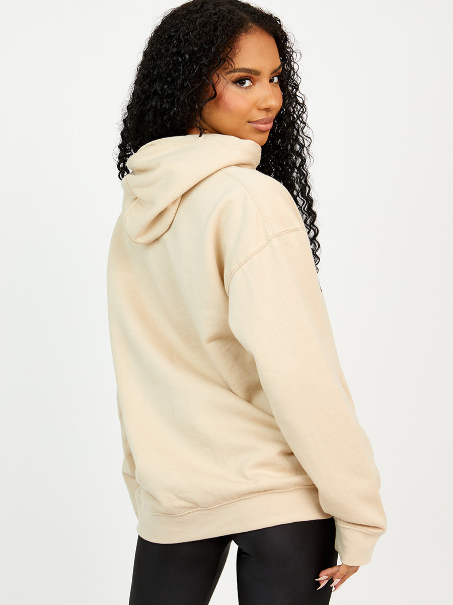Stay Curious Graphic Print Hoodie