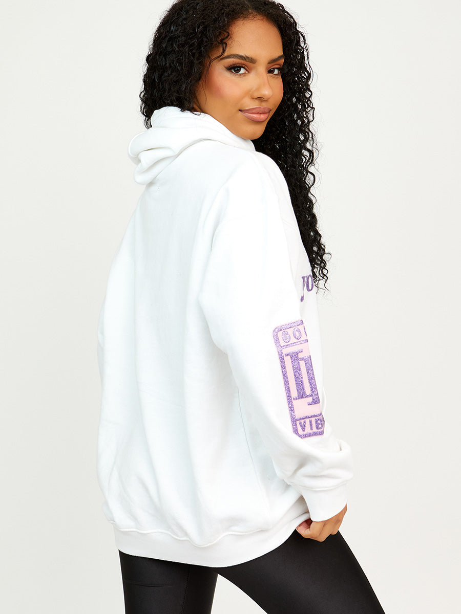 Luck Is Believing Graphic Print Hoodie