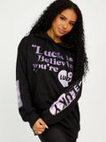 Luck Is Believing Graphic Print Hoodie